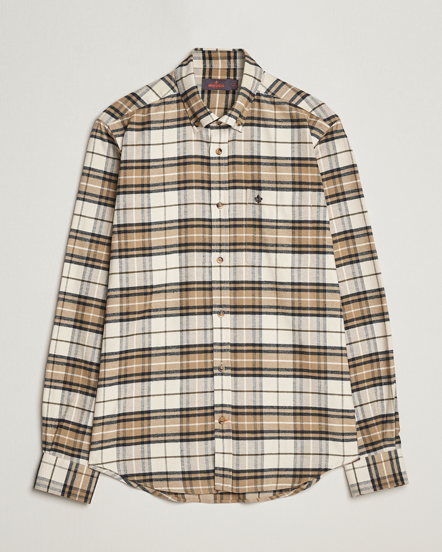 Hombres | Camisas | Morris | Flanell Big Check Shirt Off White