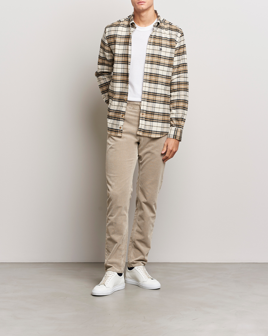 Hombres | Camisas | Morris | Flanell Big Check Shirt Off White