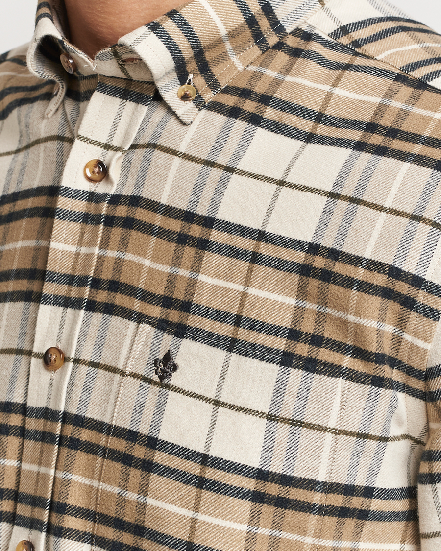 Hombres | Camisas | Morris | Flanell Big Check Shirt Off White