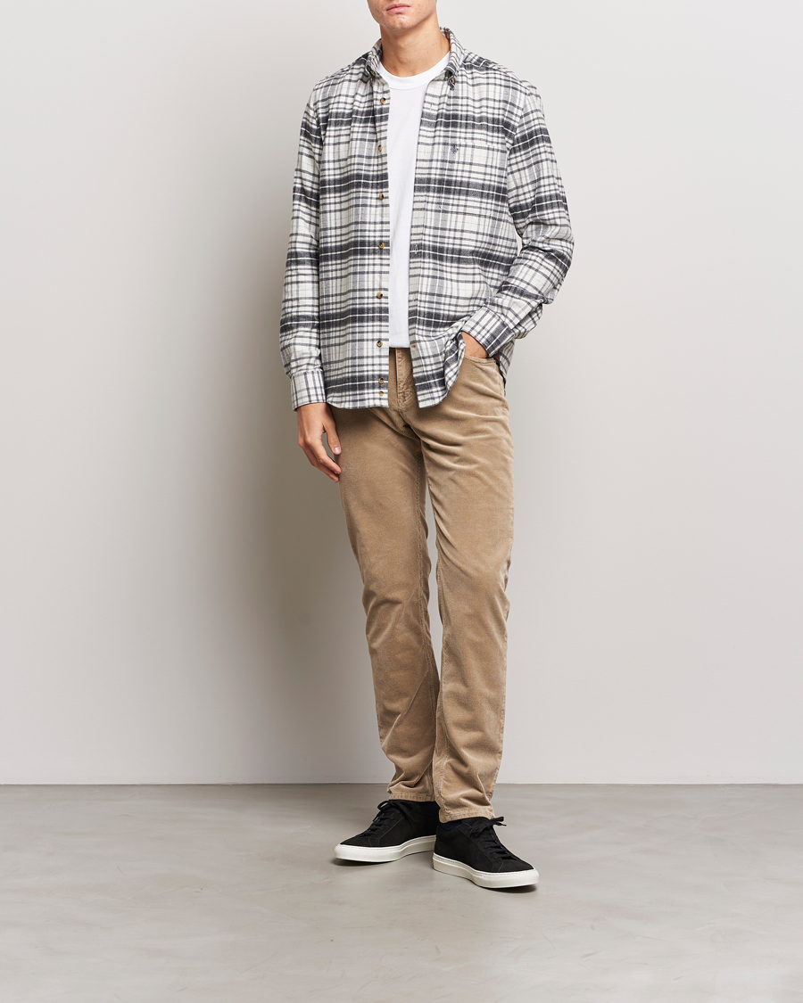 Hombres | Camisas | Morris | Flanell Big Check Shirt Grey