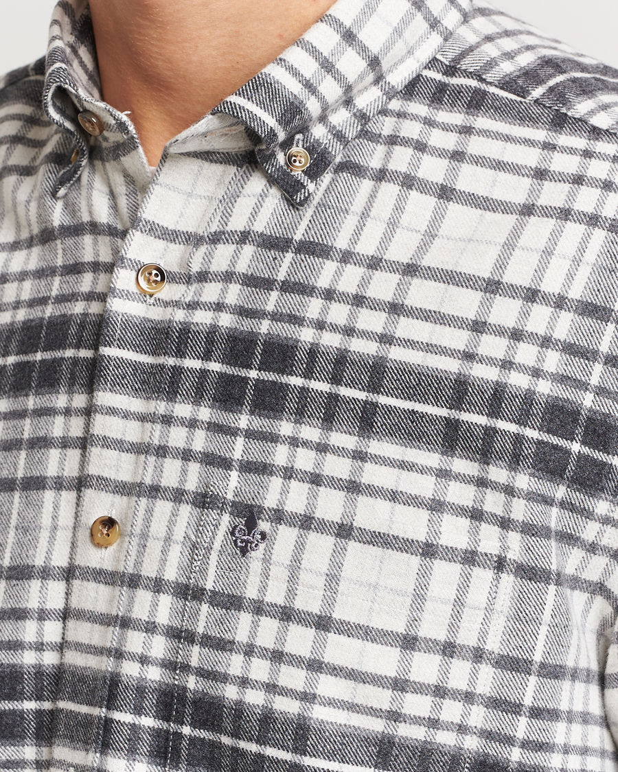 Hombres | Camisas | Morris | Flanell Big Check Shirt Grey
