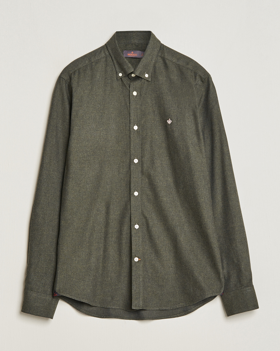 Hombres | Camisas | Morris | Watts Flanell Shirt Olive