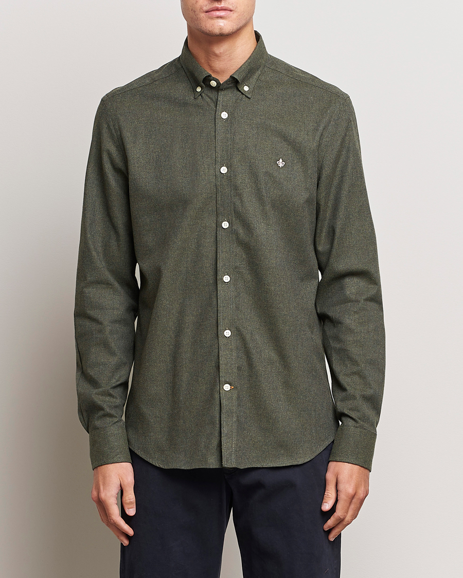 Hombres | Camisas | Morris | Watts Flanell Shirt Olive