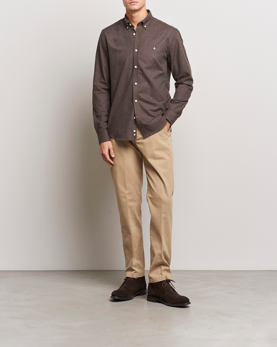 Hombres | Camisas | Morris | Watts Flanell Shirt Brown