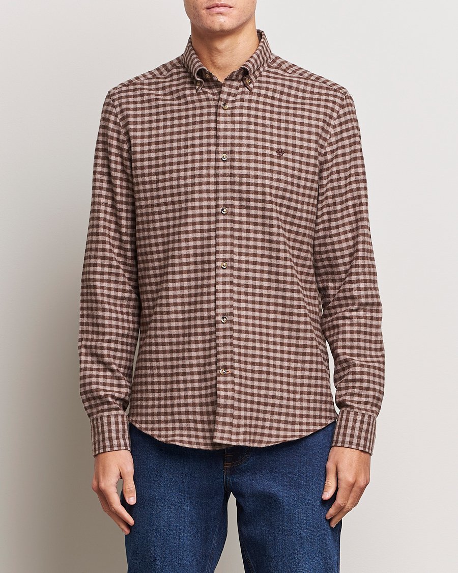 Hombres | Camisas | Morris | Flanell Check Shirt Brown