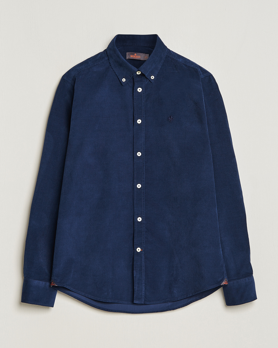 Hombres | Camisas | Morris | Douglas Corduroy Shirt Blue