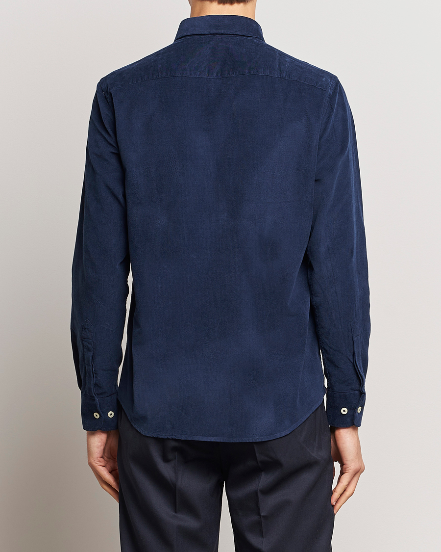 Hombres | Camisas | Morris | Douglas Corduroy Shirt Blue