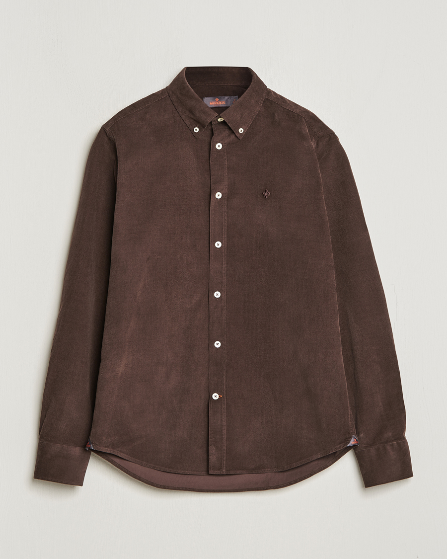 Hombres | Camisas | Morris | Douglas Corduroy Shirt Brown