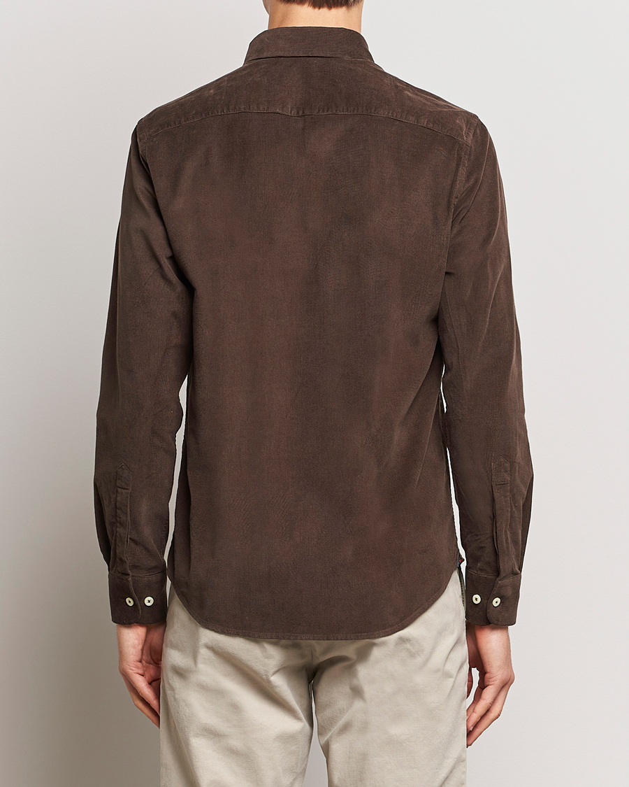 Hombres | Camisas | Morris | Douglas Corduroy Shirt Brown