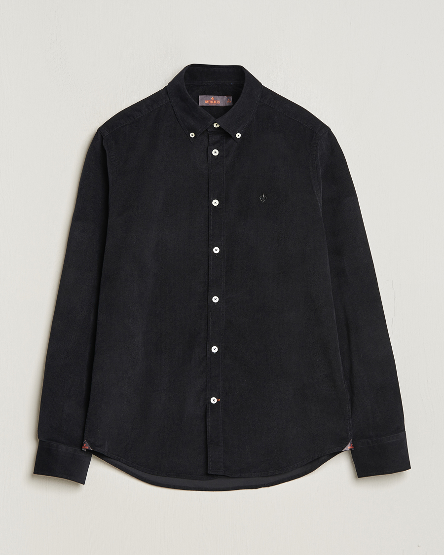 Hombres | Camisas | Morris | Douglas Corduroy Shirt Black