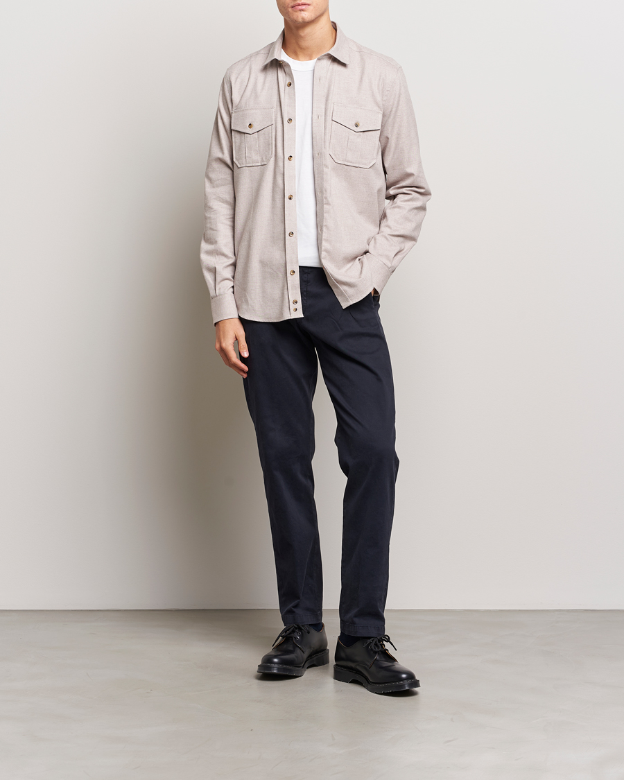 Hombres | Camisas | Morris | Weights Flanell Shirt Khaki