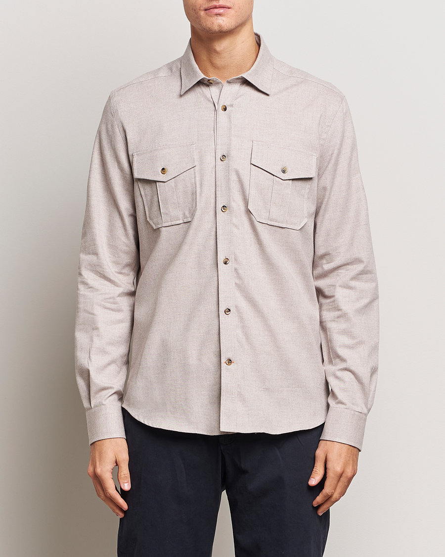 Hombres | Camisas | Morris | Weights Flanell Shirt Khaki