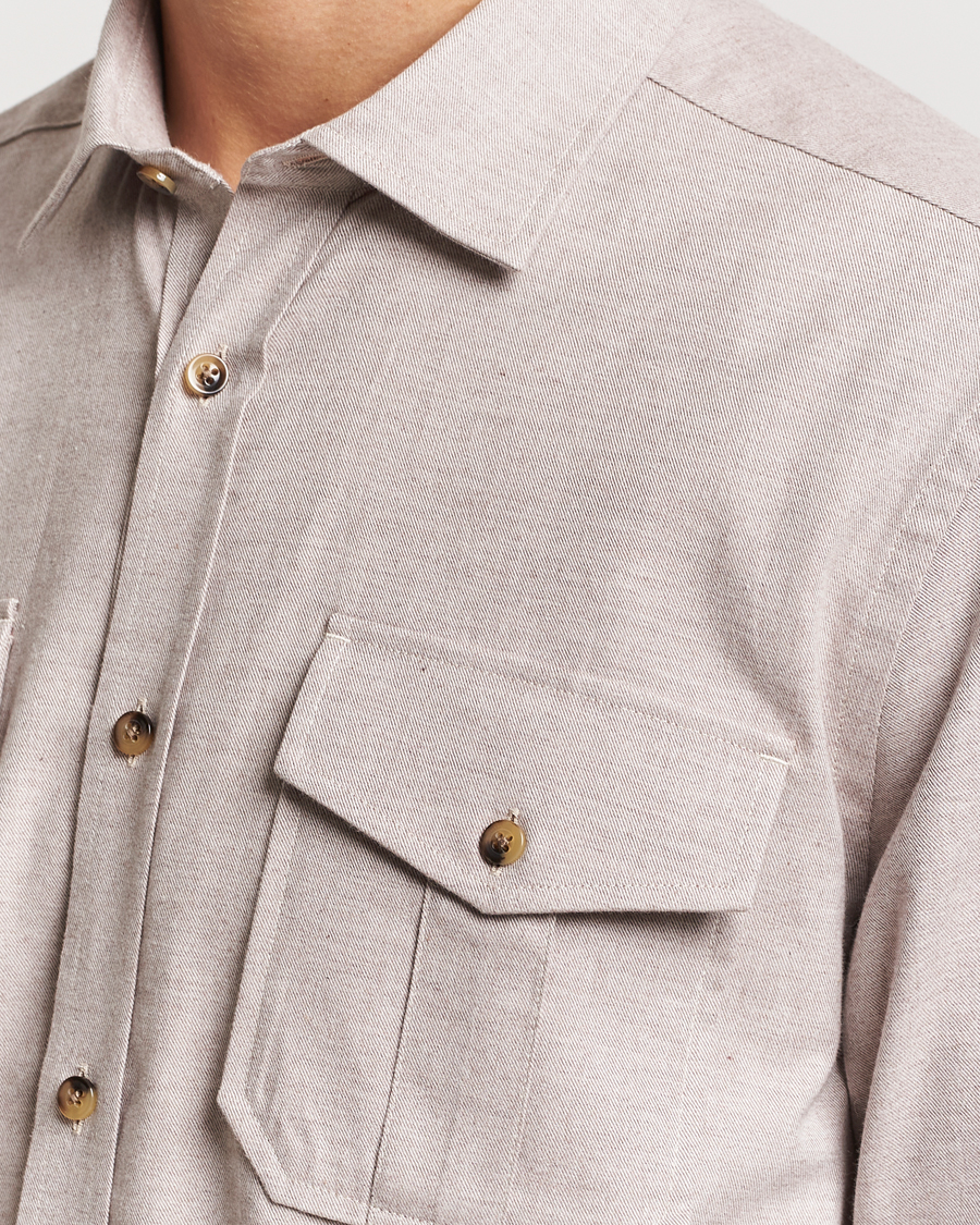 Hombres | Camisas | Morris | Weights Flanell Shirt Khaki