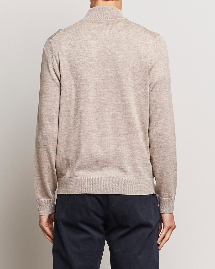 Hombres | Jerséis y prendas de punto | Morris | Merino Zip Cardigan Khaki
