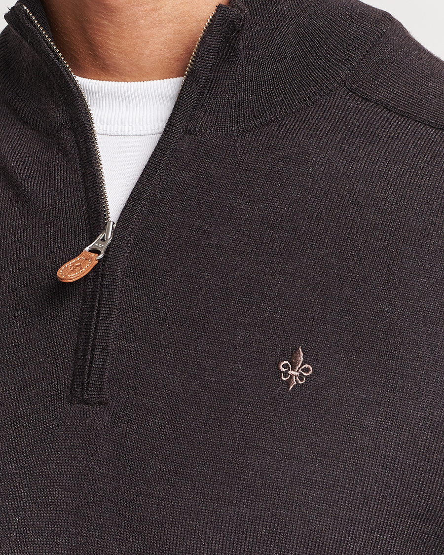 Hombres | Jerséis y prendas de punto | Morris | John Merino Half Zip Brown