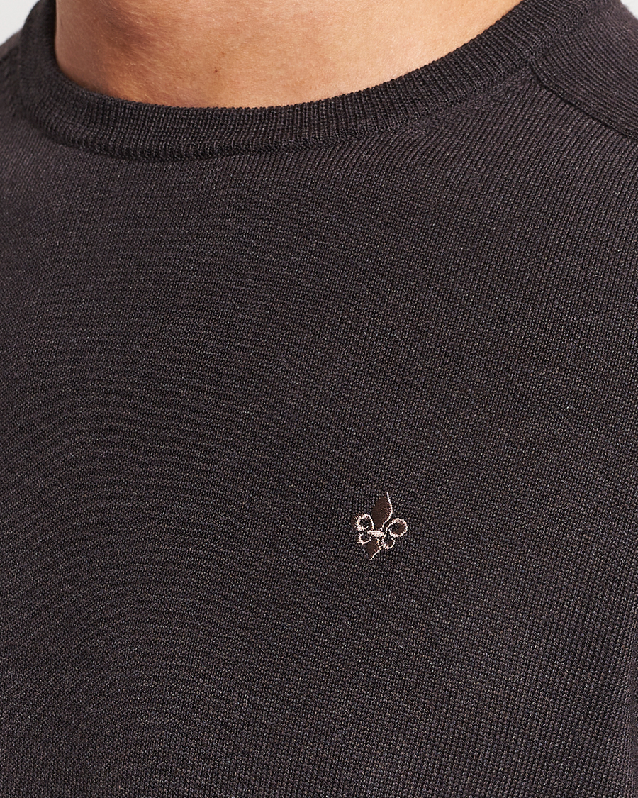 Hombres | Jerséis y prendas de punto | Morris | Merino Crew Neck Pullover Brown