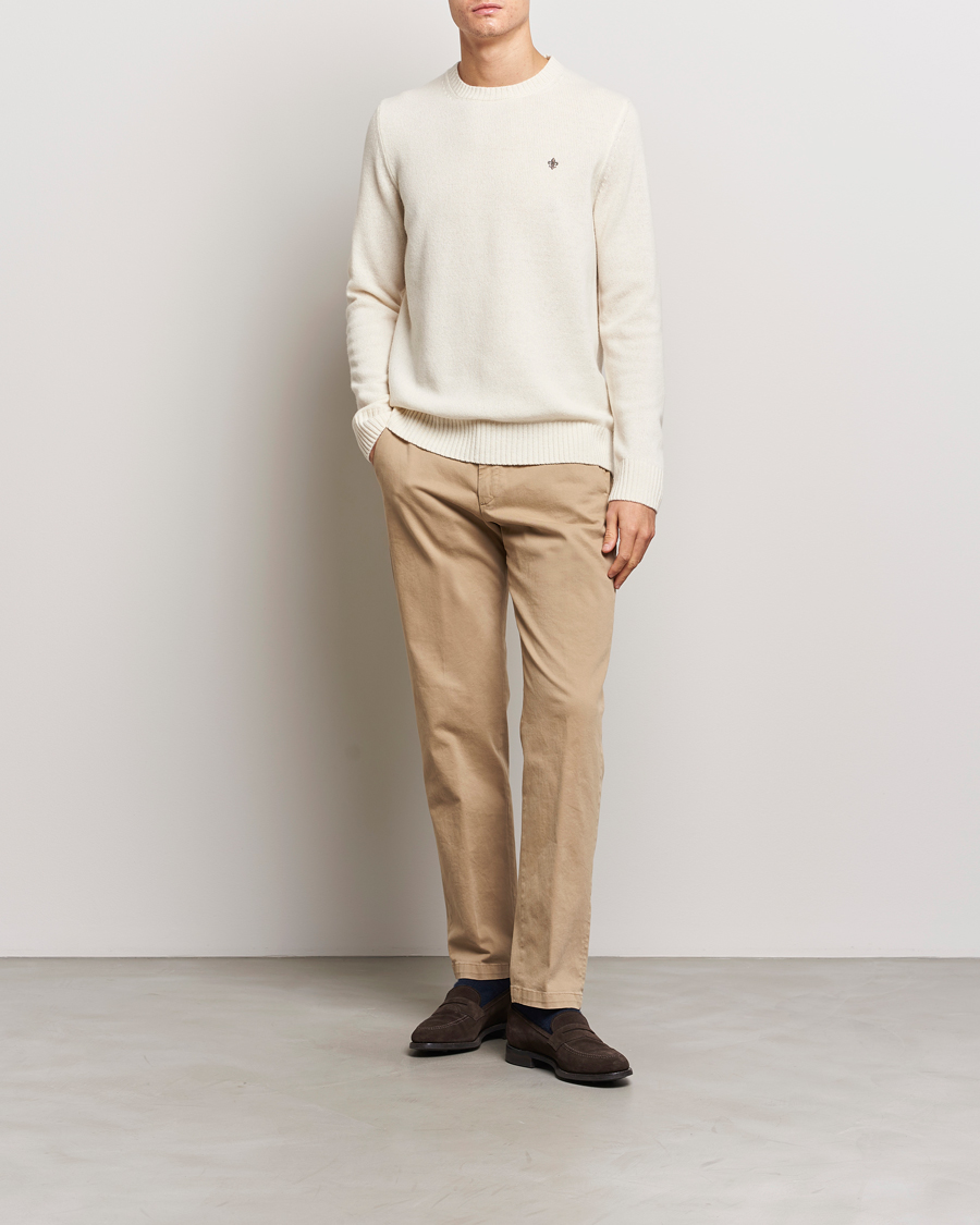 Hombres | Jerséis y prendas de punto | Morris | Newton Crew Neck Off White