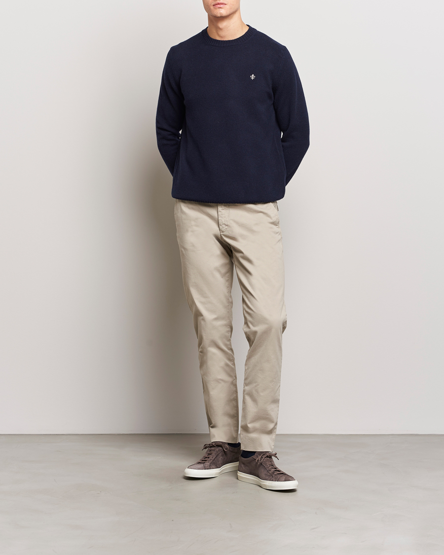 Hombres | Jerséis y prendas de punto | Morris | Newton Crew Neck Navy