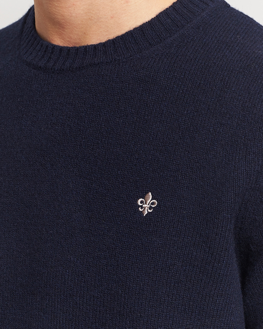 Hombres | Jerséis y prendas de punto | Morris | Newton Crew Neck Navy