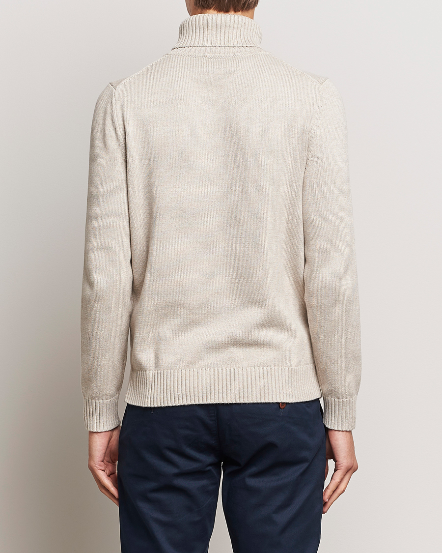 Hombres | Jerséis y prendas de punto | Morris | Trevor Logo Rollneck Khaki