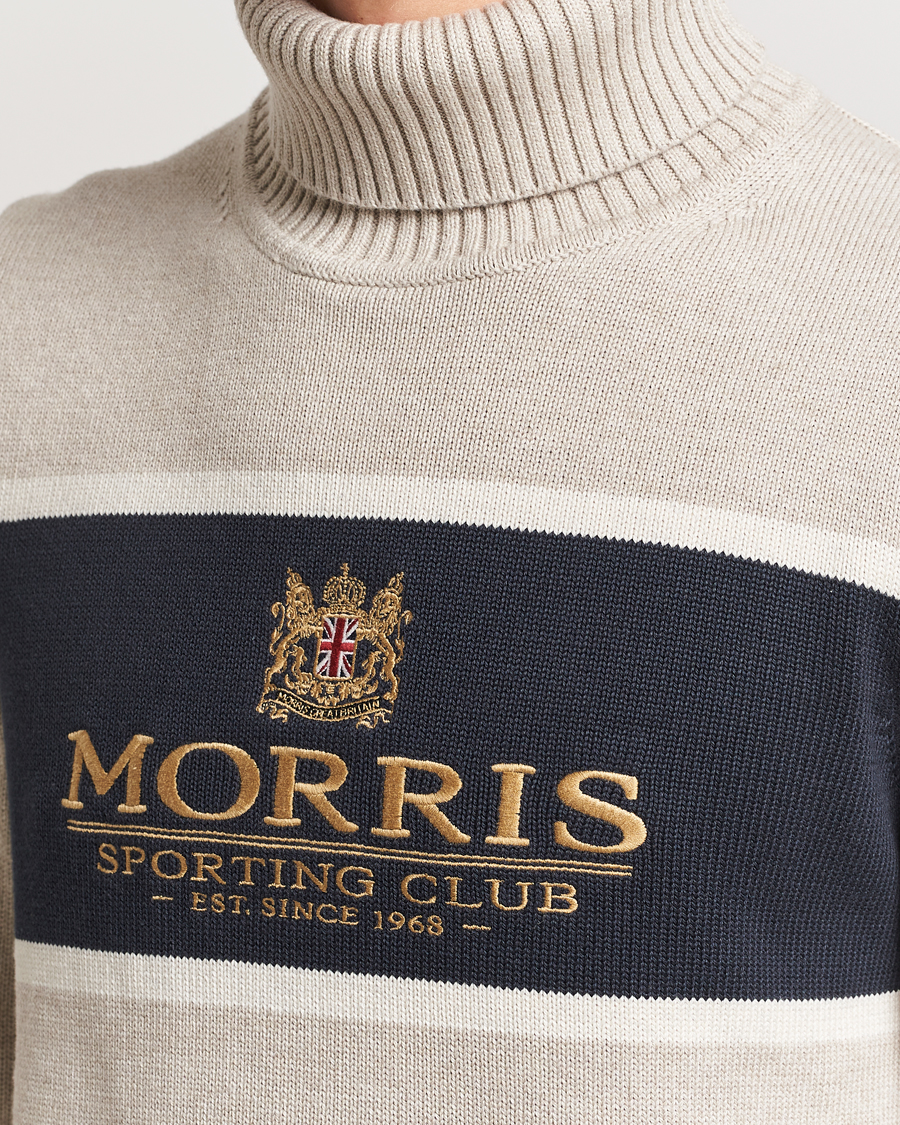 Hombres | Jerséis y prendas de punto | Morris | Trevor Logo Rollneck Khaki