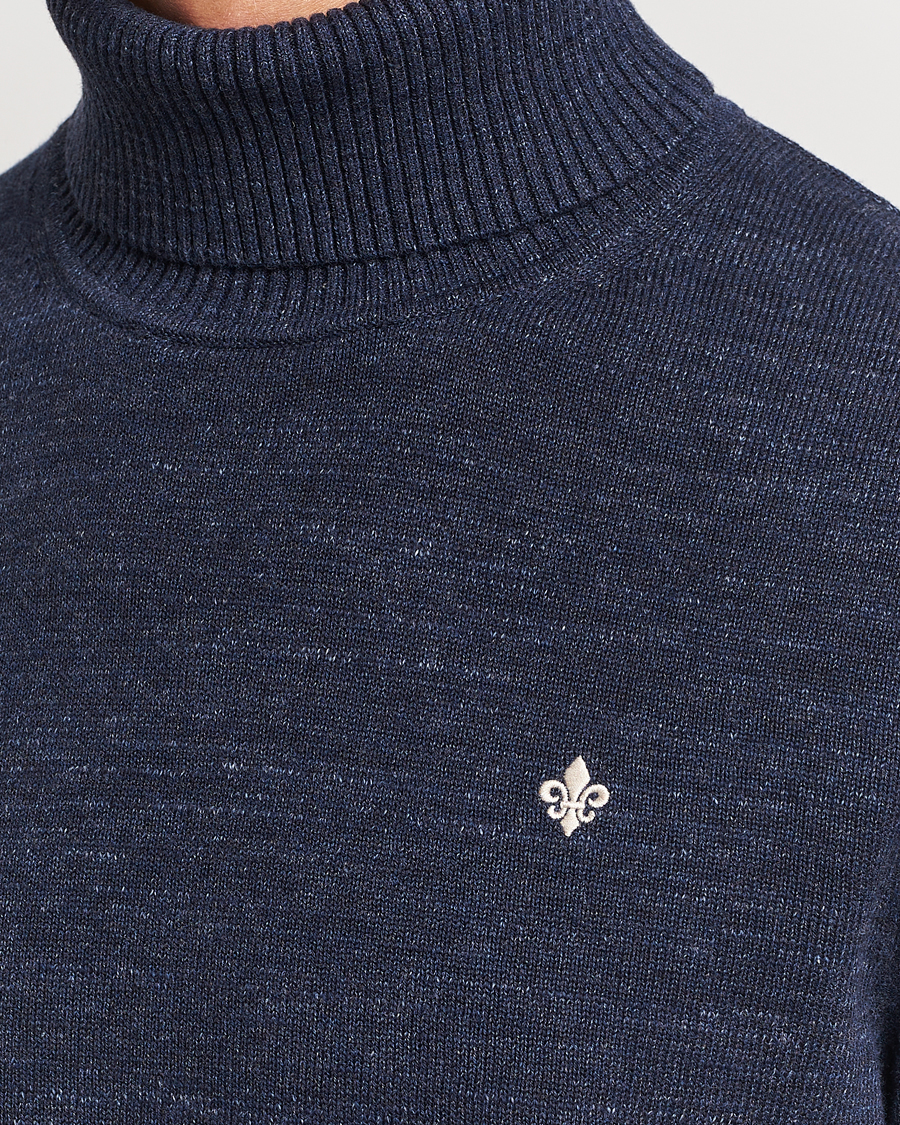 Hombres | Jerséis y prendas de punto | Morris | Randal Heavy Cotton Rollneck Navy