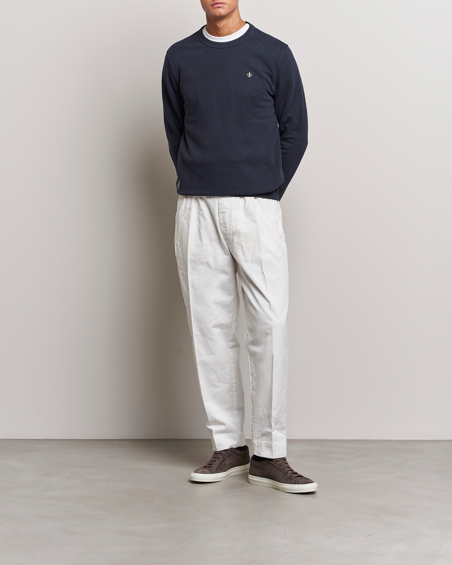 Hombres | Jerséis y prendas de punto | Morris | Brandon Lily Sweatshirt Old Blue