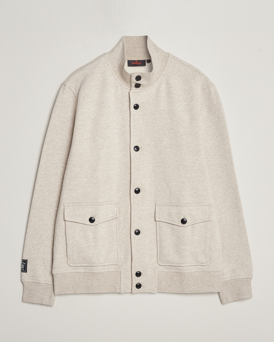 Hombres | Jerséis y prendas de punto | Morris | Corwell Sweatshirt Cardigan Khaki