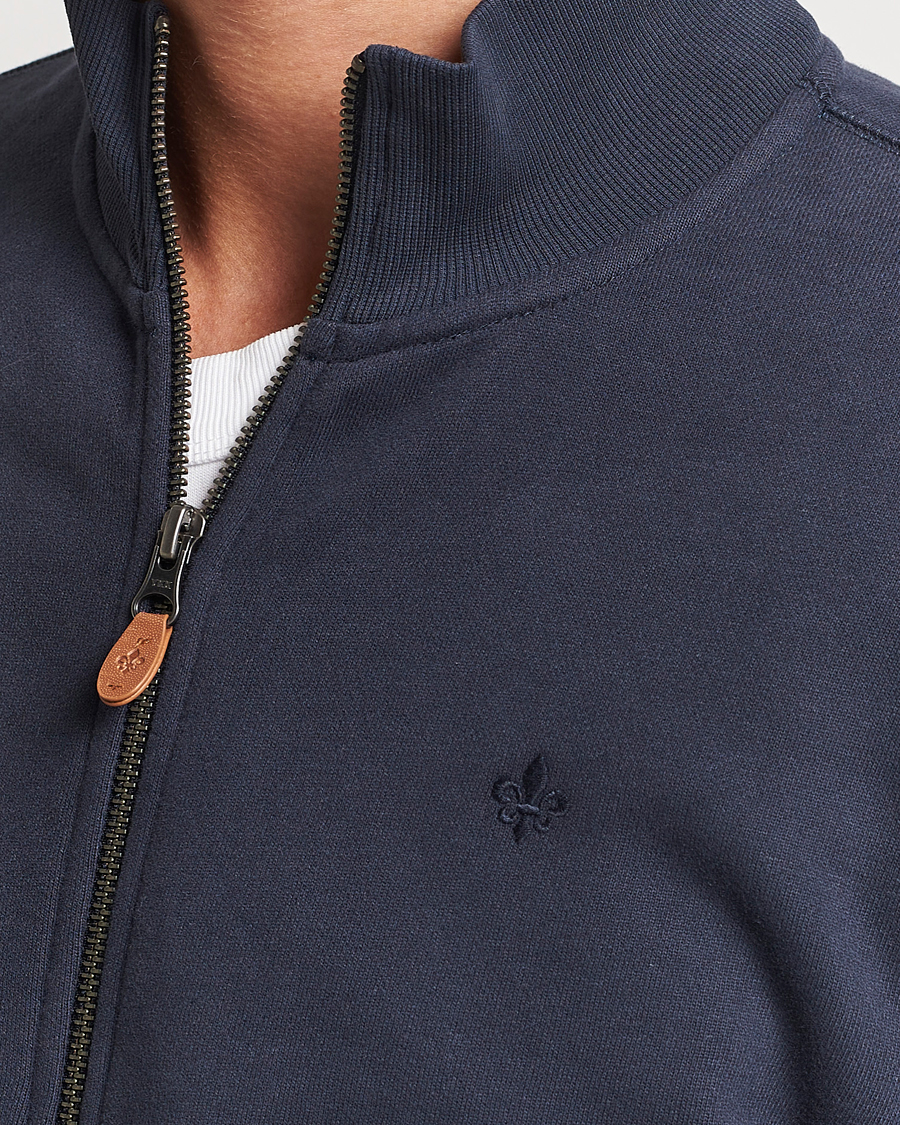 Hombres | Jerséis y prendas de punto | Morris | Warren Sweat Zip Cardigan Old Blue