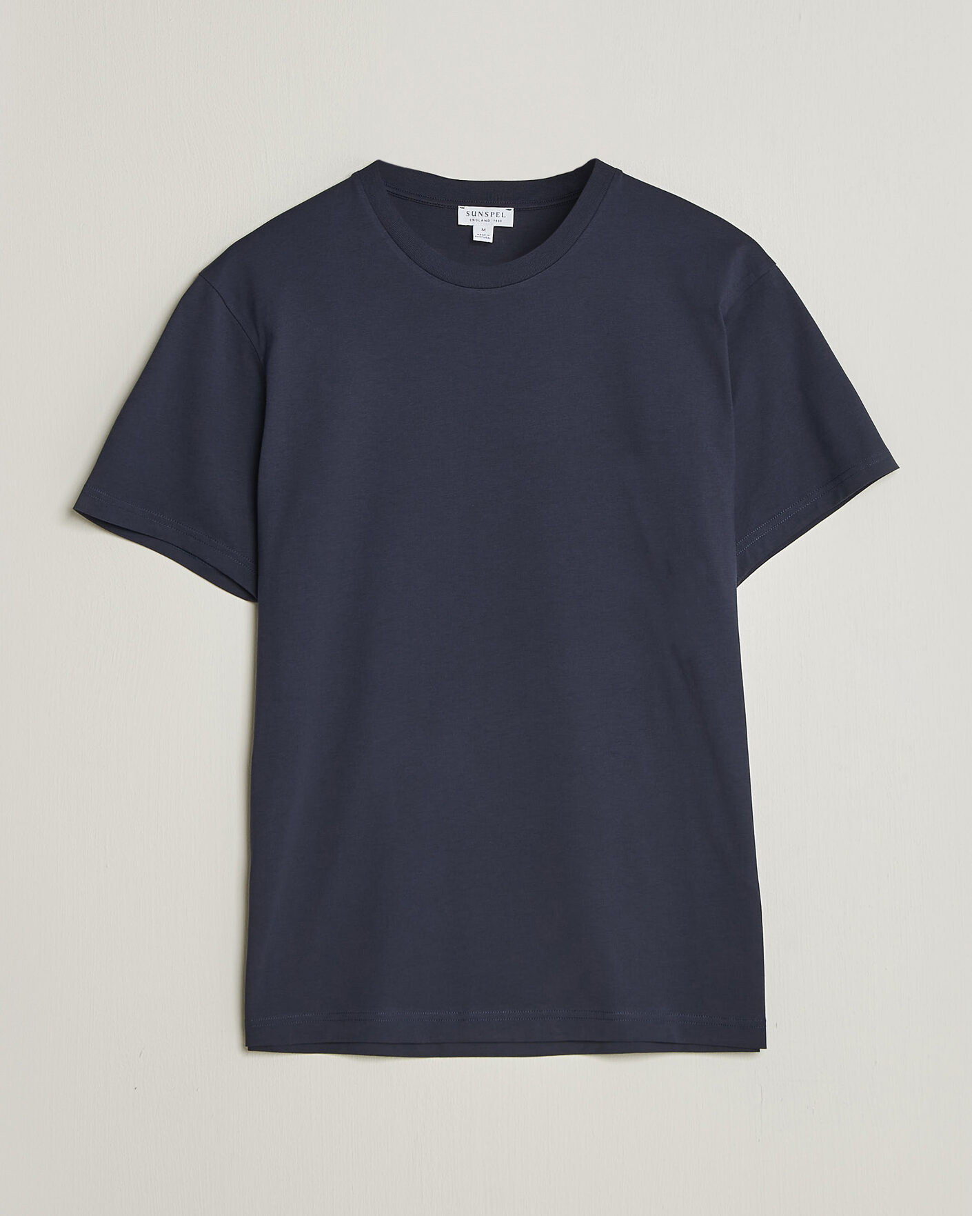 Hombres | Camisetas | Sunspel | Riviera Midweight T-Shirt Navy