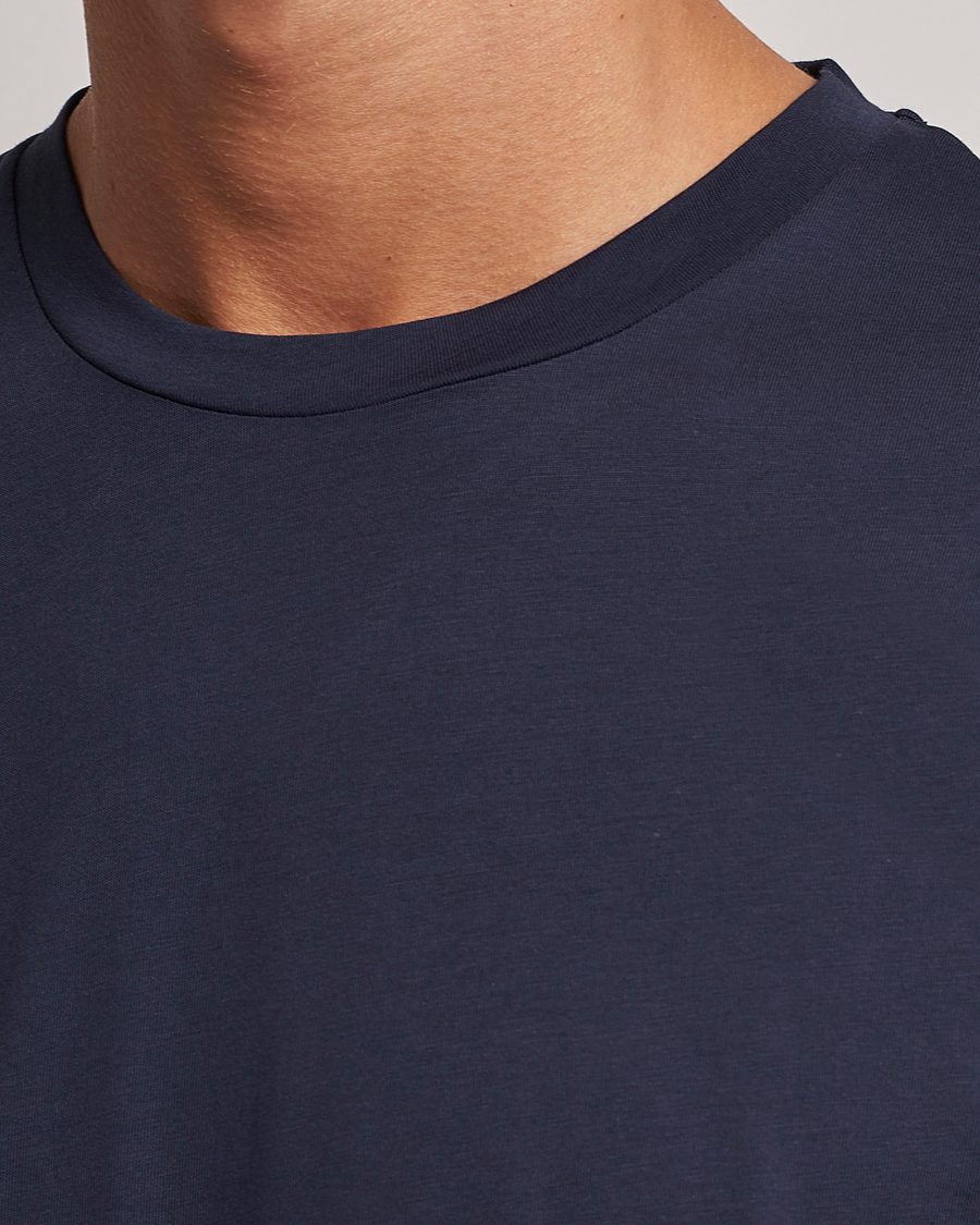 Hombres | Camisetas | Sunspel | Riviera Midweight T-Shirt Navy