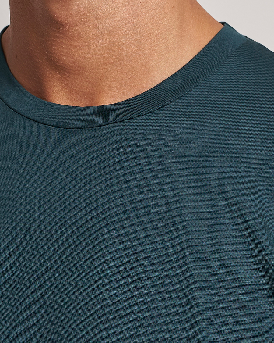 Hombres | Camisetas | Sunspel | Riviera Midweight Tee Peacock