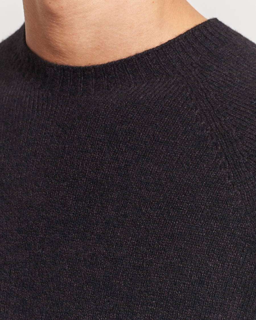 Hombres | Jerséis y prendas de punto | Sunspel | Lambswool Crewneck Coffee Twist
