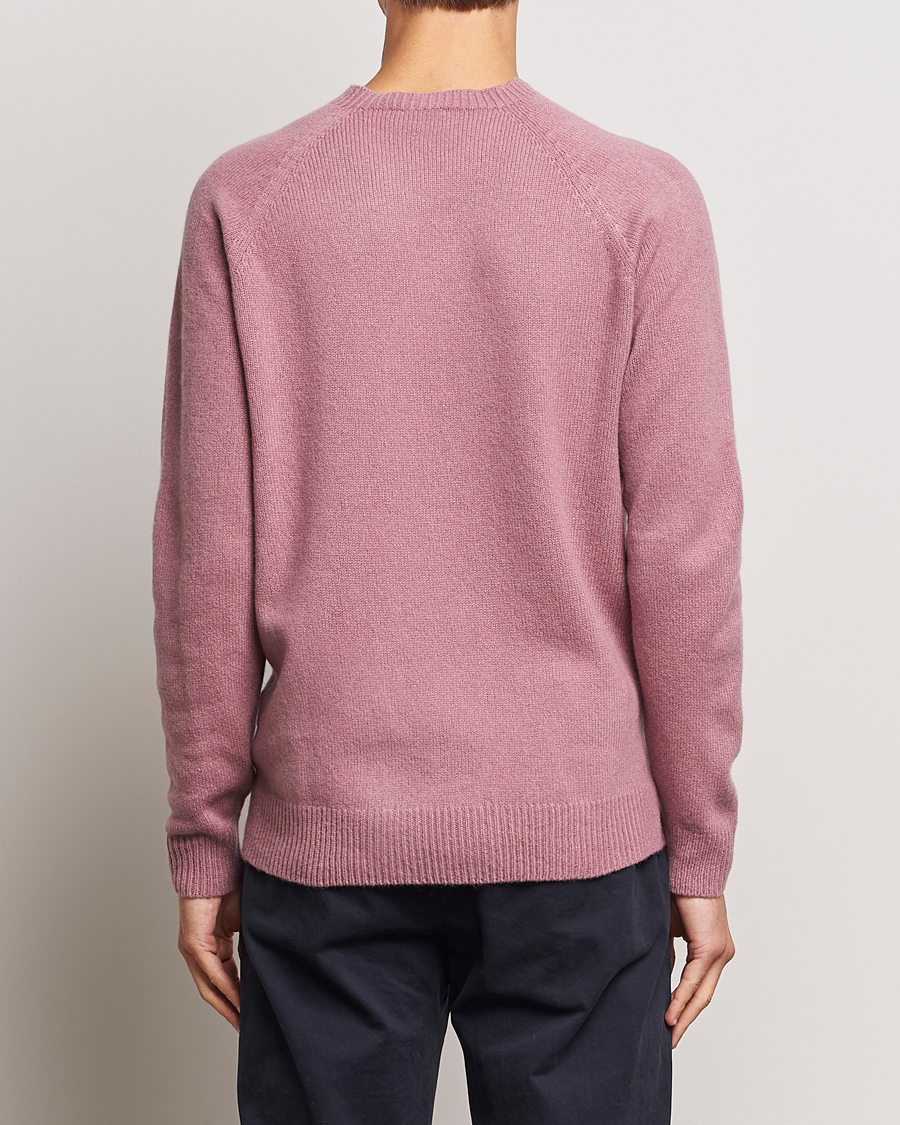 Hombres | Jerséis y prendas de punto | Sunspel | Lambswool Crewneck Vintage Pink