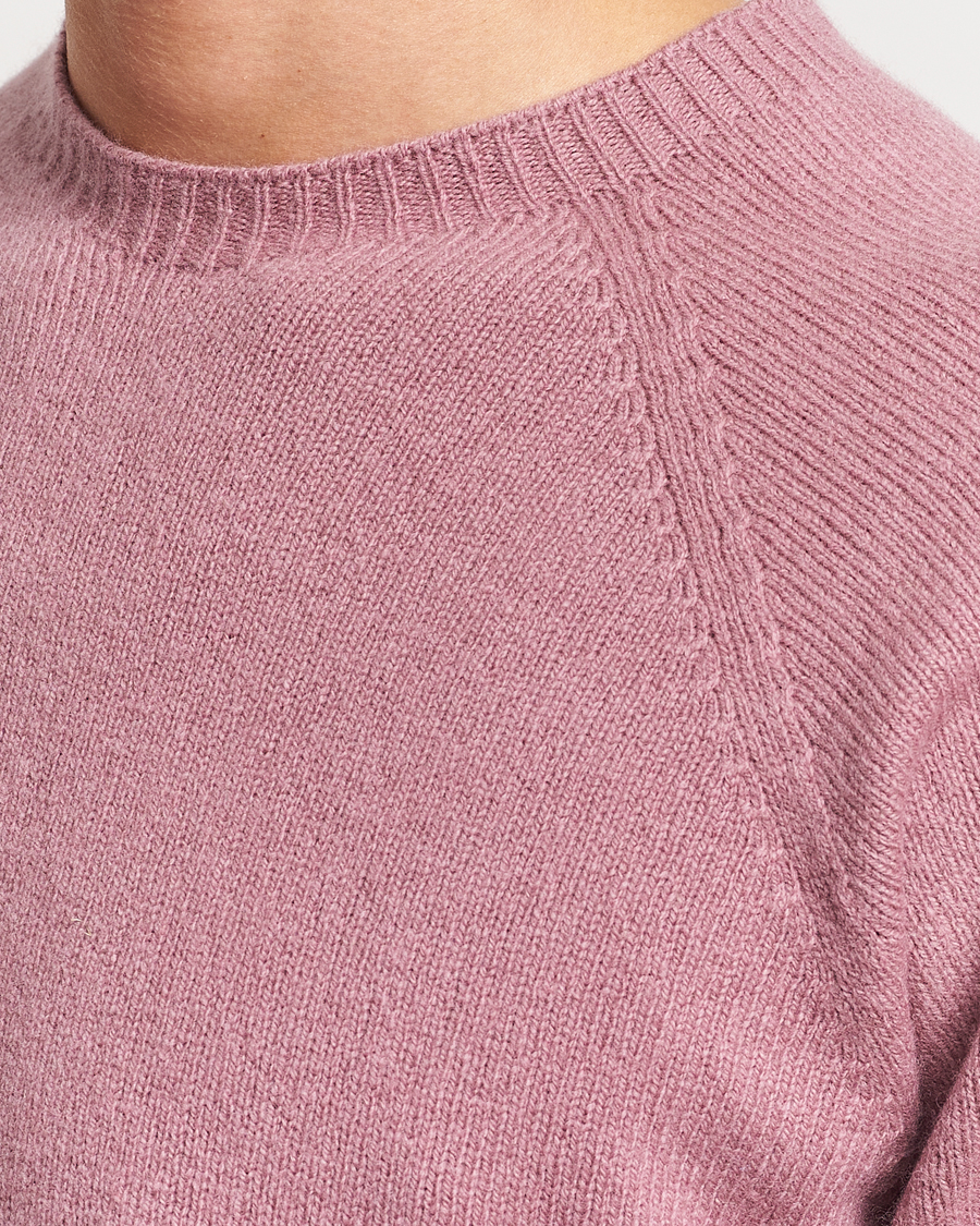 Hombres | Jerséis y prendas de punto | Sunspel | Lambswool Crewneck Vintage Pink