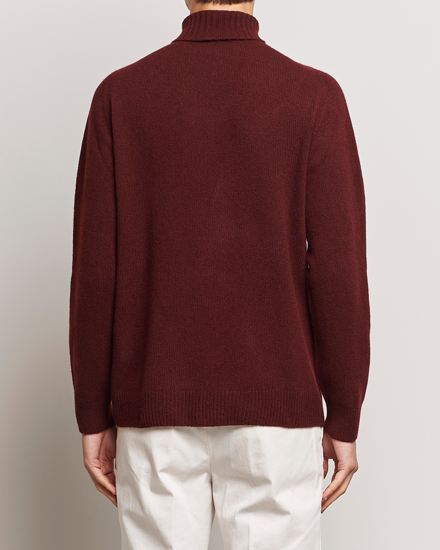 Hombres | Jerséis y prendas de punto | Sunspel | Lambswool Rollneck Maroon