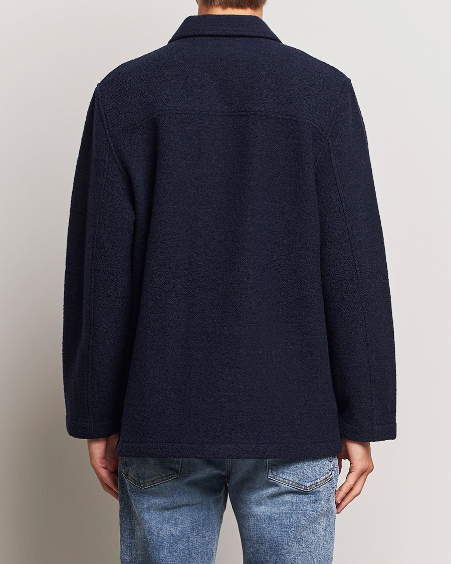 Hombres | Abrigos y chaquetas | Sunspel | Double Faced Chore Jacket Navy