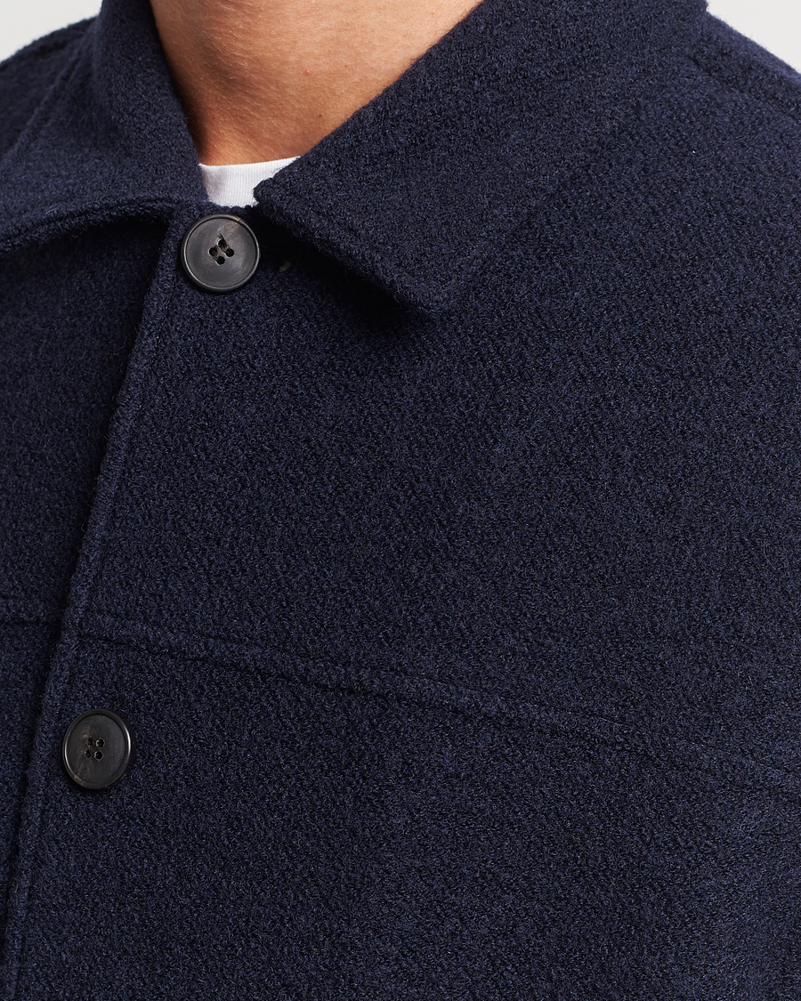 Hombres | Abrigos y chaquetas | Sunspel | Double Faced Chore Jacket Navy