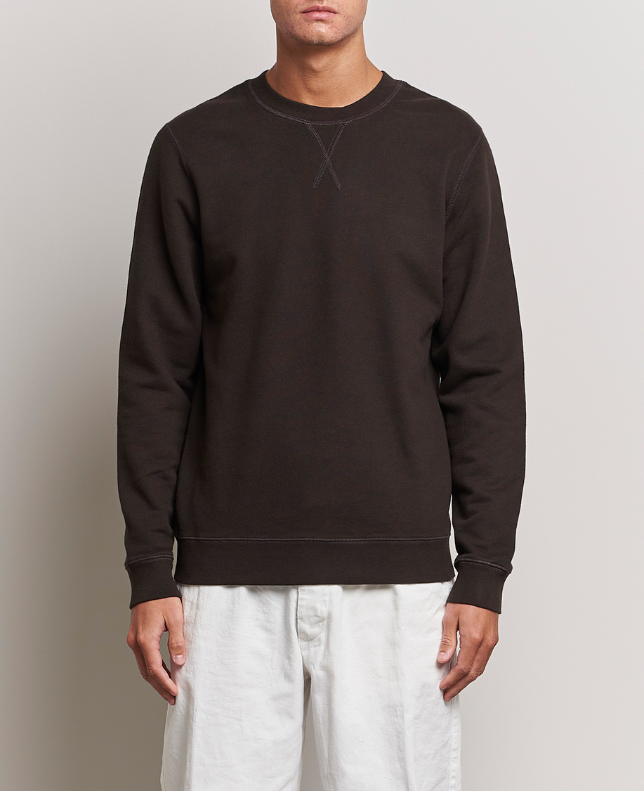 Hombres | Jerséis y prendas de punto | Sunspel | Loopback Sweatshirt Coffee