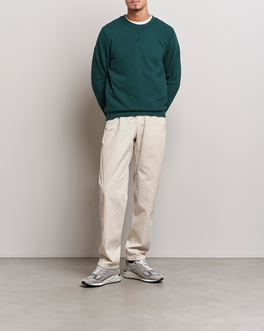 Hombres | Jerséis y prendas de punto | Sunspel | Loopback Sweatshirt Peacock