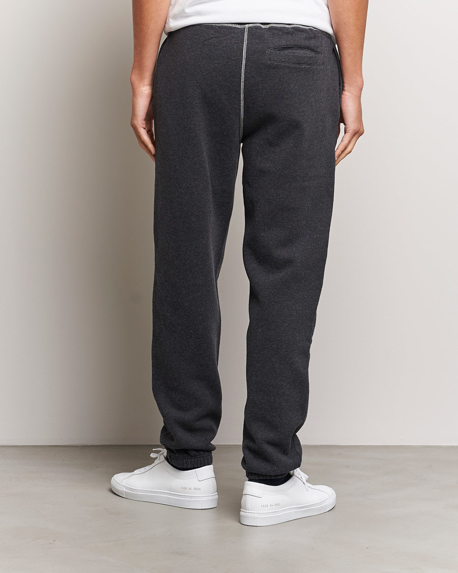 Hombres | Pantalones | Sunspel | Fleecback Joggers Charcoal Melange