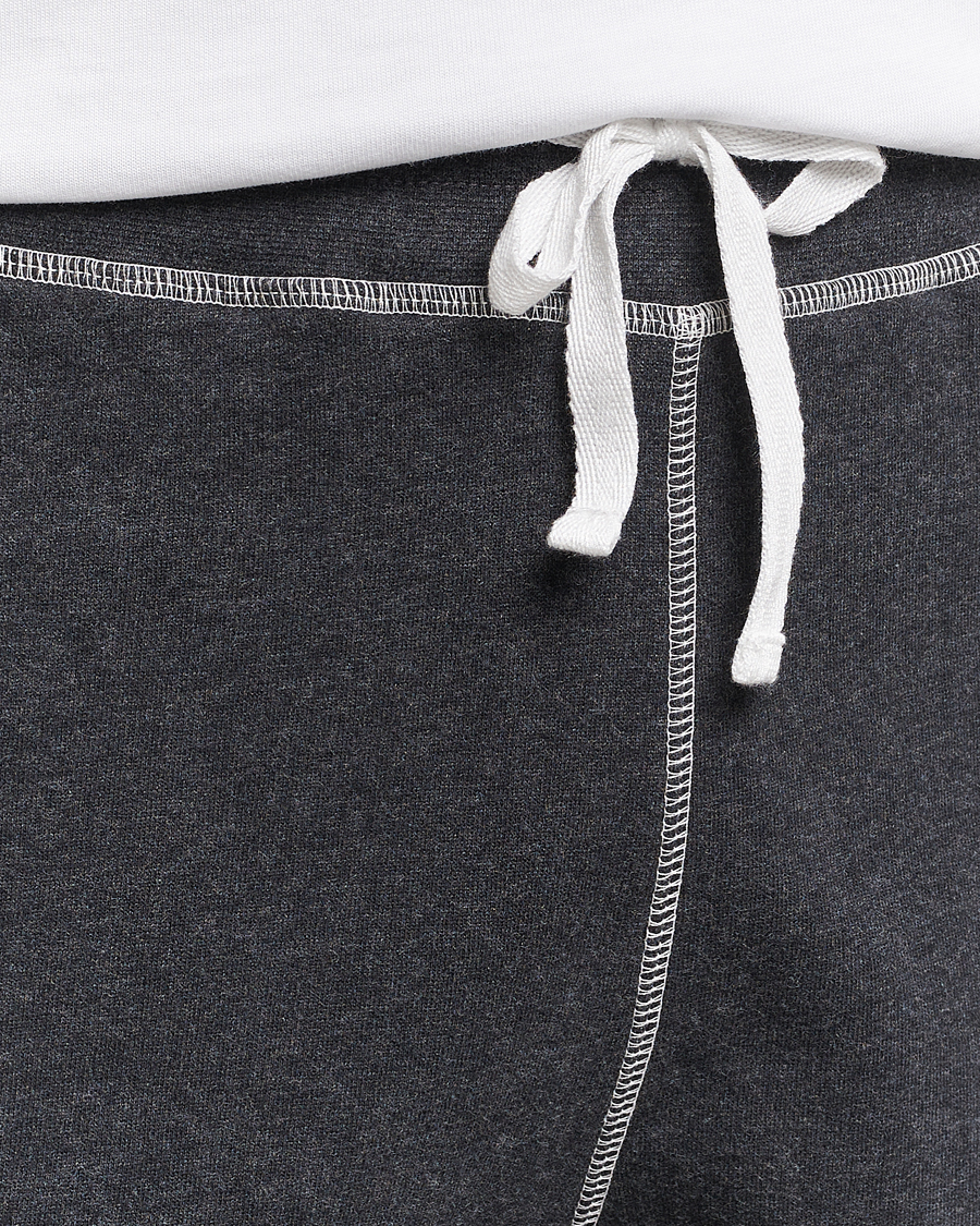 Hombres | Pantalones | Sunspel | Fleecback Joggers Charcoal Melange