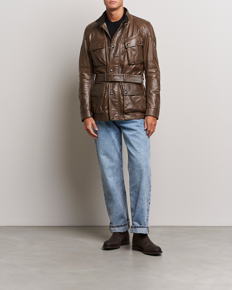 Hombres | Abrigos y chaquetas | Belstaff | Trailmaster Panther Leather Jacket Antique Bronze