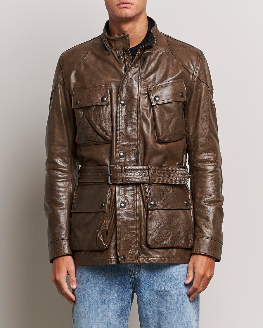 Hombres | Abrigos y chaquetas | Belstaff | Trailmaster Panther Leather Jacket Antique Bronze