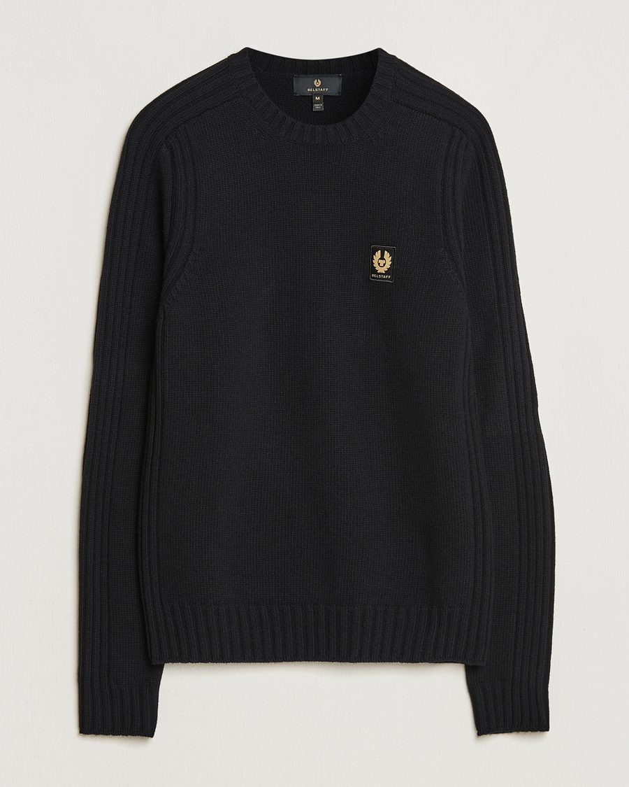 Hombres | Jerséis y prendas de punto | Belstaff | Watch Wool Crewneck Black