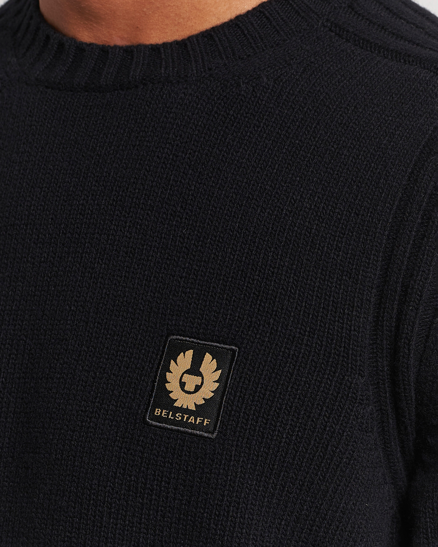 Hombres | Jerséis y prendas de punto | Belstaff | Watch Wool Crewneck Black