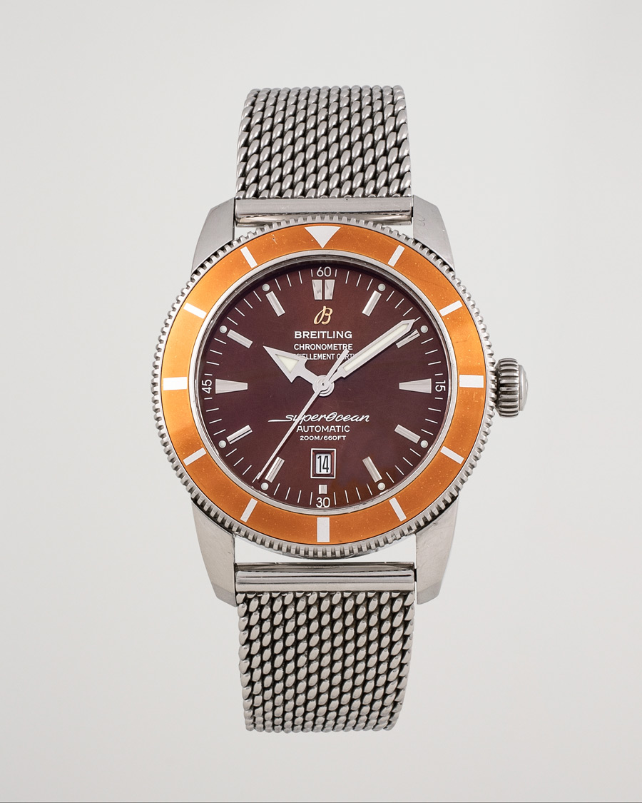 Hombres | Breitling Pre-Owned Superocean Heritage 46 A17320 Steel Brown | Breitling Pre-Owned | Superocean Heritage 46 A17320 Steel Brown