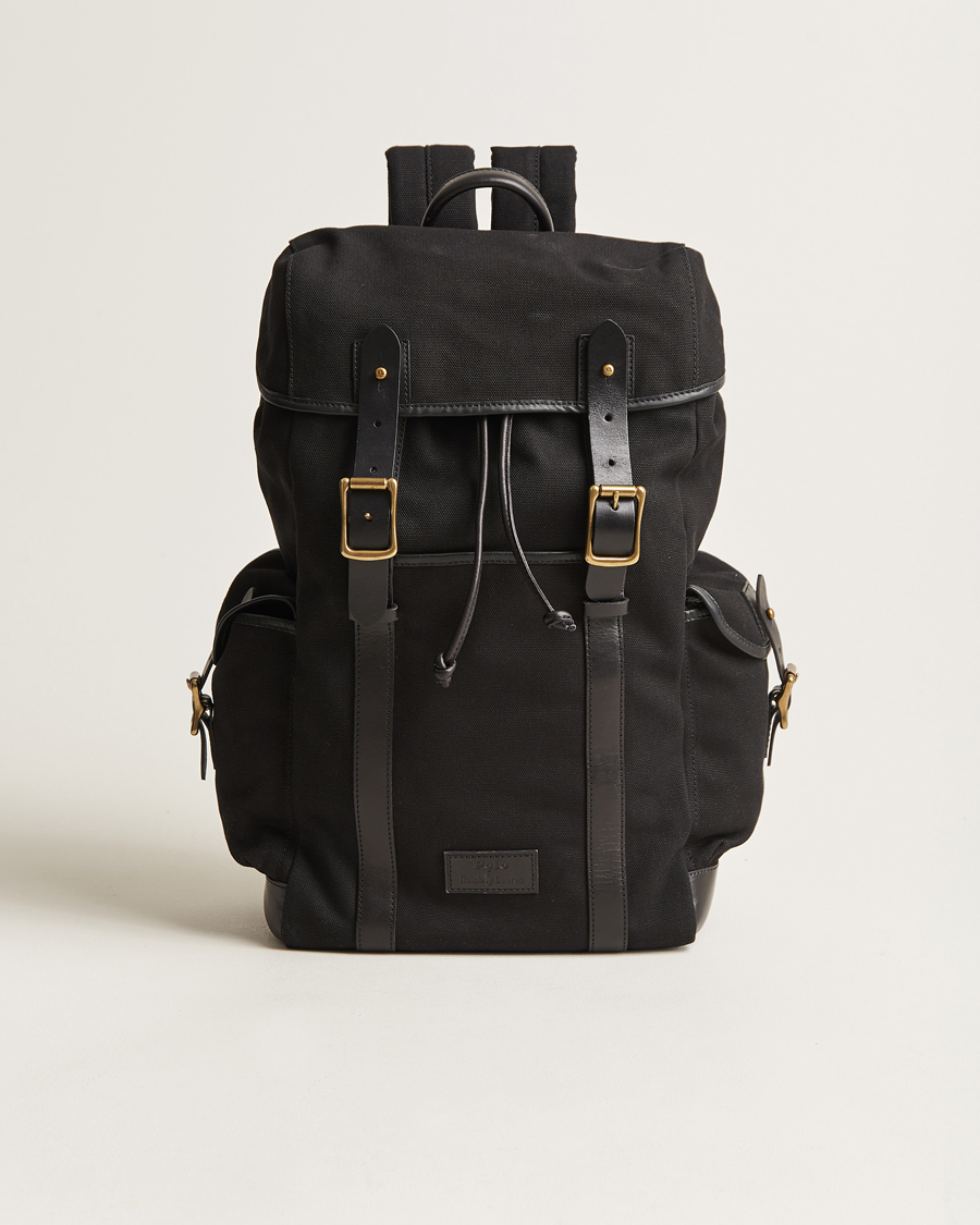 Hombres | Polo Ralph Lauren Canvas Backpack Black | Polo Ralph Lauren | Canvas Backpack Black