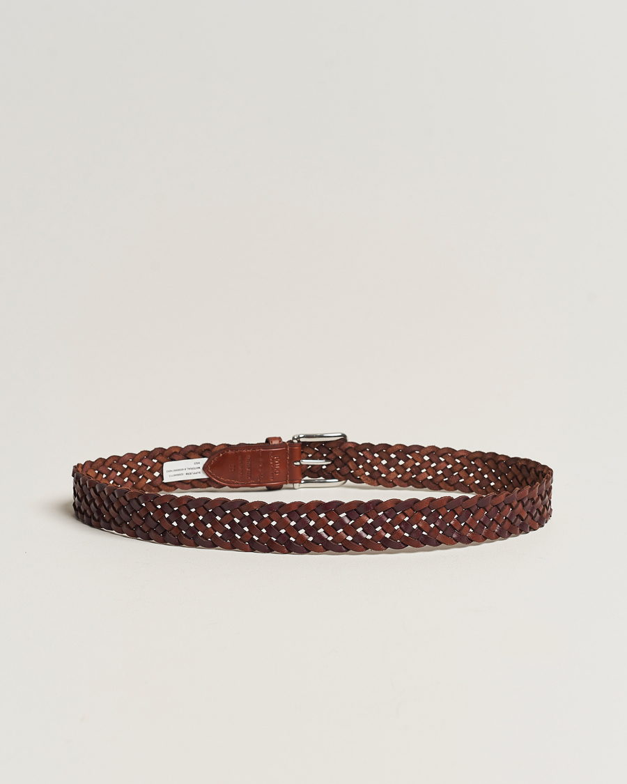 Hombres | Ralph Lauren Holiday Gifting | Polo Ralph Lauren | Braided Belt Saddle Brown/Dk Brown