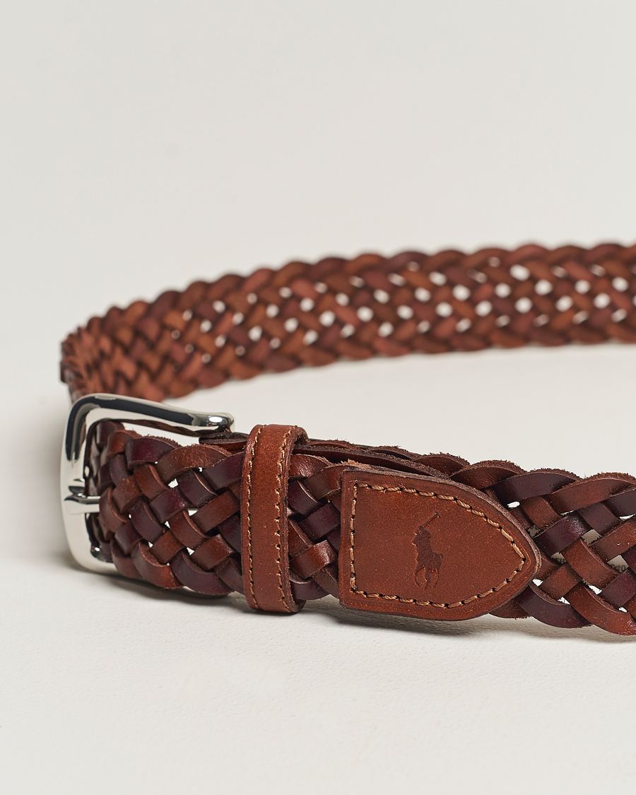 Hombres | Polo Ralph Lauren Braided Belt Saddle Brown/Dk Brown W38 | Polo Ralph Lauren | Braided Belt Saddle Brown/Dk Brown W38